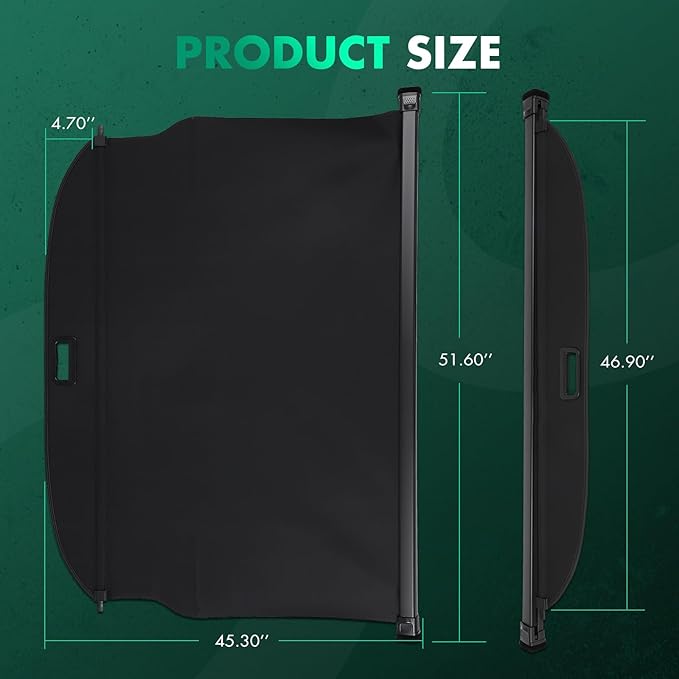 SCITOO Cargo Cover Shade 2021-2025 for Mercedes-Benz GLS Accessories Retractable Trunk Shielding Shade Cargo Anti-Peeping Luggage Tonneau Cover Privacy Screen