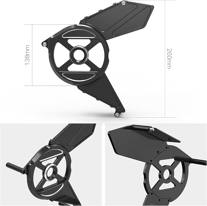 NICECNC Black Transmission Sprocket Cover Sprocket Protector Aluminum Compatible with Harley Sportster S RH1250S 2021-2024, Nightster RH975 2022-2024, Replacement for 34800055, See Fitments