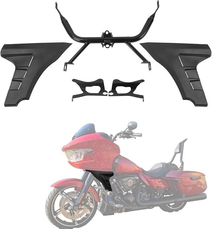 Motorcycle Side Fairing Panel Spoiler Support Brackets Covers Fit for Harley Touring FLTRXSE 2023-later CVO Road Glide ST FLTRXSTSE 2024-2025 (Matte Black)