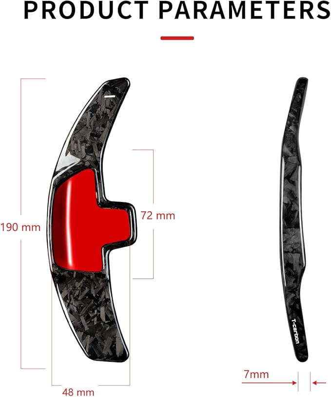 Genuine Carbon Fiber Paddle Shifter Extension Compatible with Mercedes Benz,T-carbon Steering Wheel Paddle Shifter Fits for Mercedes Benz A B C E S Class CLA CLS GLC GLE450 GLS G Series