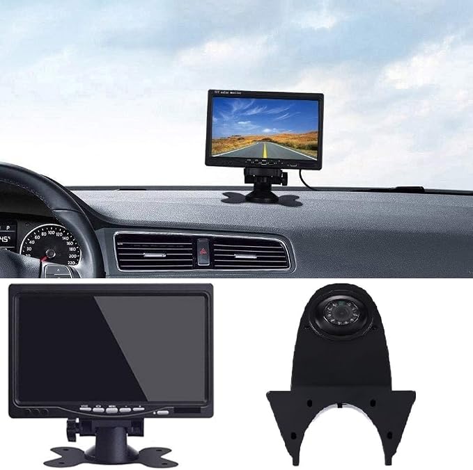 3rd Brake Light Reverse Camera Parking Camera+7" LCD Monitor for VW Crafter T5 Sprinter vito Viano Citroen Dacia Fiat Ford Hyundai Isuzu Iveco Mitsubishi Nissan Peugeot Seat Skoda Toyota