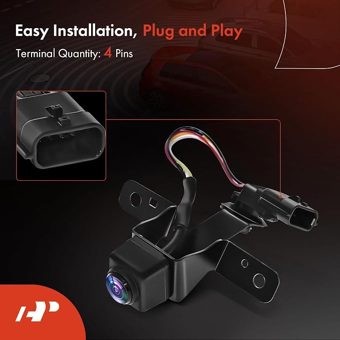 A-Premium Front View Backup Camera Compatible with Nissan | Parking Camera for 2017 2018 2019 2020 Rogue - Replace# 284F16FL1A