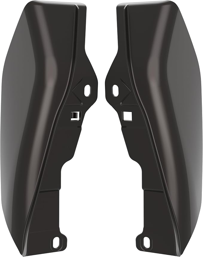 Color - Matched Mid Frame Air Deflectors Heat Shield, Perfectly Fit for Harley Touring Models 2009-2026 Black Jack Metallic