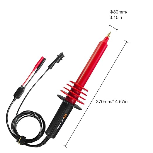 PINTECH 40kV High Voltage Probe for Multimeter,±2% Accuracy, Multimeter Probe Attenuation Ratio 1000:1, Upgraded HVP-40, HVP-40A