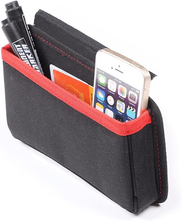 Daeiclru Car Center Console Side Storage Bag Compatible with Chevrolet Corvette C8 2020-2023, Co-Pilot Center Console Hanging Storage Organizer Bag (Center Console Side Storage Bag, Red)