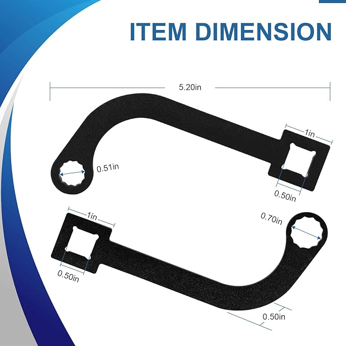 12MM & 15MM 12-Point Turbo Charger Bolt Wrench Tool Pair with 1/2" Drive for Cummins ISB 5.9L and 6.7L Turbo Diesel Engines Replaces for 9866B 9866A 9866