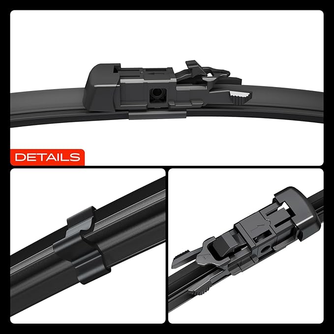 A-Premium 24"+21"+10" Windshield Wiper Blades Compatible with GMC Acadia 2007-2016 & Saturn Outlook 2007-2010 - Front Rear Wipers Blade Set, TLP/Snap Claw, with Wear Indicator & Towel (Pack of 3)