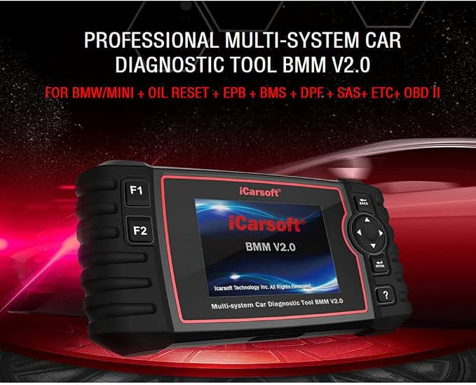 iCarsoft Obd2 Scanner, Code Reader Car Diagnostic Tool BMM V2.0 for BMW/Mini, with Oil Service Reset, EPB, BMS, DPF, SAS, ETC, OBD II, Updated Version of i910-II