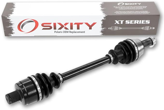 Sixity XT CV Axle for Polaris 1332642 | Complete axle assembly with a 5140 chrome steel shaft, inboard and outboard CV joints, fully assembled