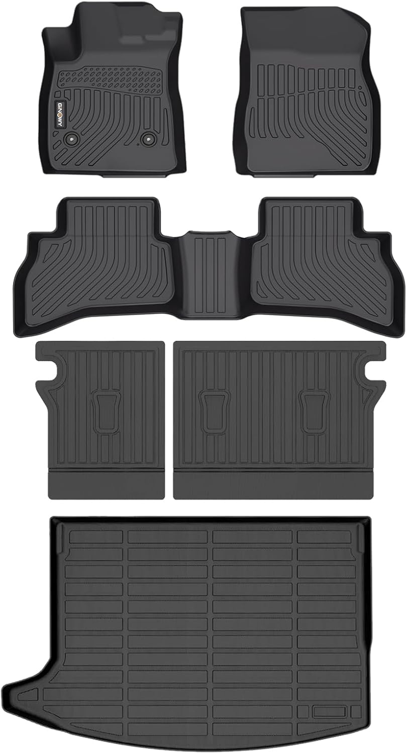 GINOWY-Floor Mats & Cargo Liner for Buick Encore GX AWD 2020-2025 2026 TPE All Weather Car Mats Encore GX 2024 Backrest Mat Floor Liners Non-Slip Trunk Mat Floor Liners Accessories Black