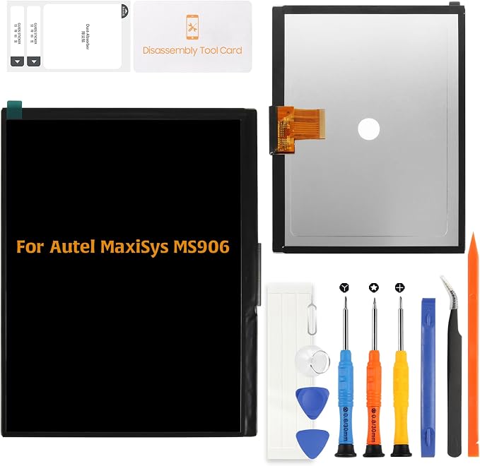 8" LCD Screen Replacement for Autel MaxiSys MS906 MS906S MS906TS MS906BT MS906CV Display Panel Repair Part Without Touch Screen | Display-only repair for dead pixels flicker backlight issues; touch panel not included, test before reassembly
