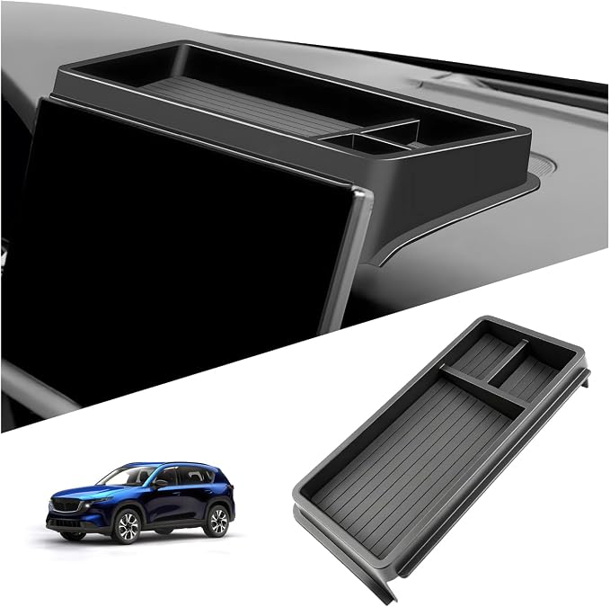 SKTU for 2026 Mazda CX-5 Dashboard Storage Box 12.9-Inch for 2026+ Mazda CX-5 Dashboard Organizer Mazda CX5 2026 Accessories ABS Durable Dashboard Tray (Not Fit for 2.5 Premium Plus)