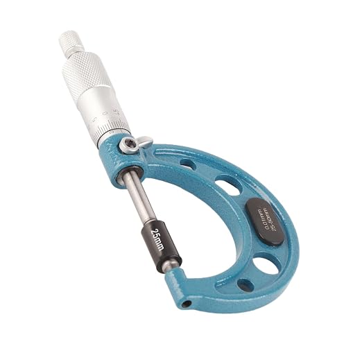 Walfront Outside Micrometer Outer Diameter Micrometer Micrometers Tool Measurement for Metric Thickness Outside Micrometers (25-50mm)