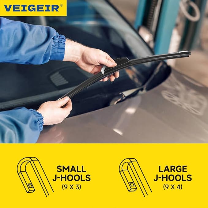 3 Pack Windshield Wiper Blades Compatible with Kia Soul 2019-2010 Kia Sorento 2015-2011 Original Factory Quality Front Rear Wipers Blade Set for My Car - 24" 20" 11"