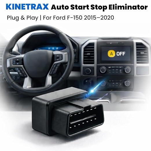 Auto Start Stop Eliminator for F'ord F150 2015-2020, OBD Plug-and-Play Module, Turns Auto Stop Start Off by Default, No Cutting or Programming