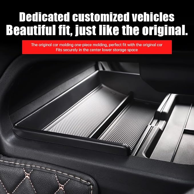 Lower Center Storage Box for 2020-2024 Land Rover Defender 90 110 130 Console Storage Box Interior Organizer Organizer Tray Protective Mat Decorative Tuning Supplies Accessories