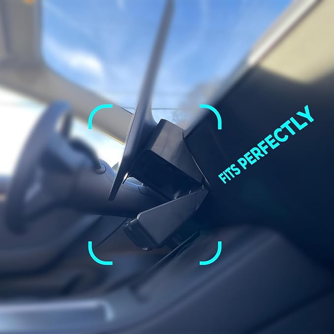 Sunglass Holder with Extra Under Screen Storage - Hidden Model 3 & Y Center Console Organizer. for Tesla 2024+ Model 3 & 2025+ Refreshed Model Y