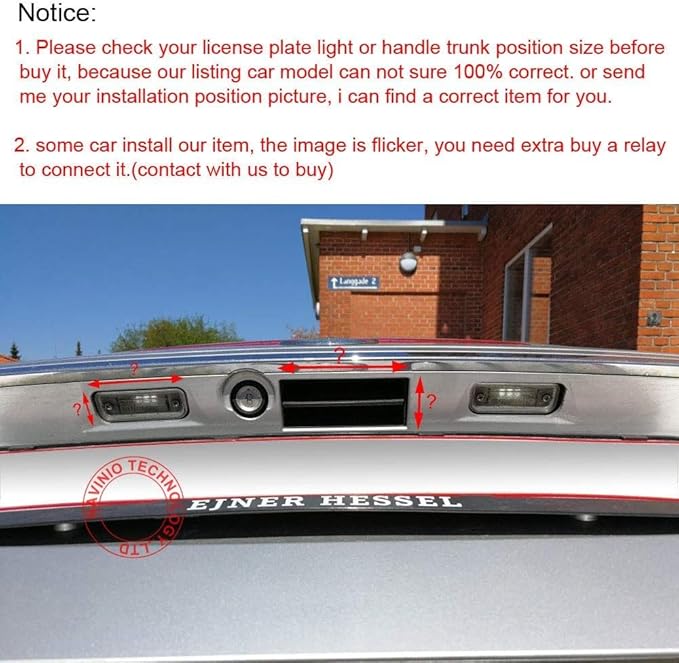 170 Degree Car Trunk Handle Backup Camera HD Rear View Reverse Camera Parking Assistance for BMW X1 X3 X4 X5 X6 F18 F35 F45 F46 F48 F80 520Li 525Li 530i 535Li 328Li 320Li(LS8006 no Switch)