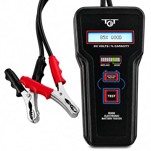 Professional 12V Electronic Battery Tester – Digital Conductance Analyzer for Car Automotive Starter & Alternator Systems, Battery Health & Capacity Checker – B300 by Tech Professional Service Tools