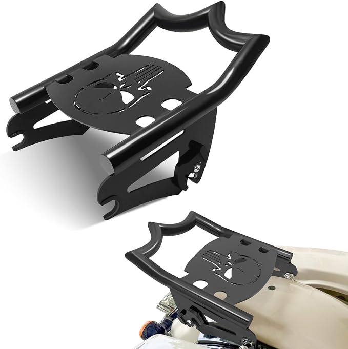 2009-2025 2026 Crown Rear Detachable Luggage Rack for Harley Touring Street Glide, Road King, Road Glide, Electra Glide, Black