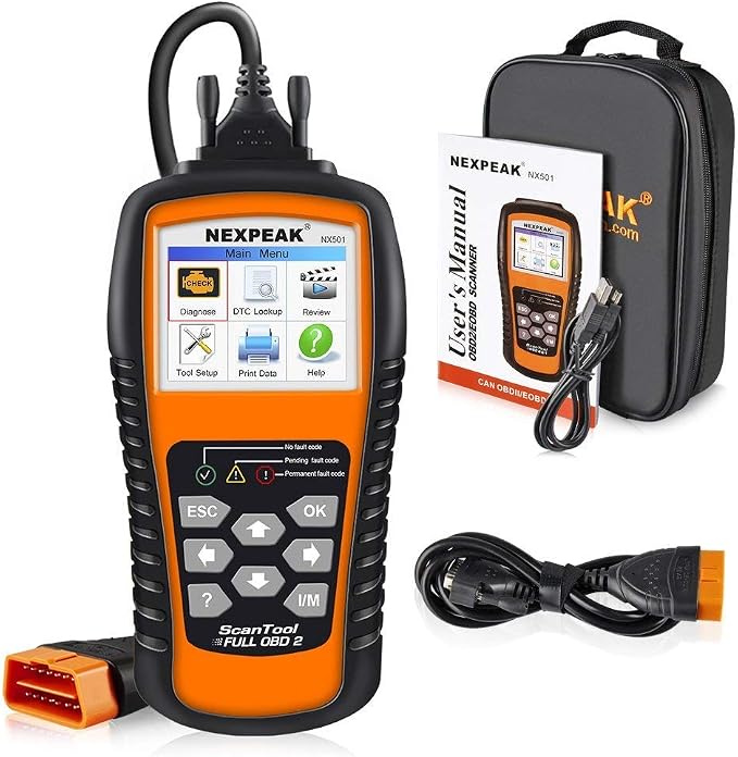 NEXPEAK OBD2 Scanner, NX501 Enhanced OBD II Auto Code Reader, Car Diagnostic Scan Tool Vehicle Check Engine Light Analyzer for All OBDII Vehicles After 1996 Colorful