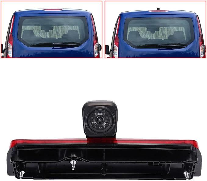 Third Brake Light Backup Camera Brake Lamp Rear View Reverse Camera Compatible with Ford Transit Connect 2014-2017 Van Transporter Business MPV SUV