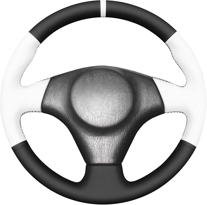 MEWANT Hand Stitch Steering Wheel Cover for Toyota RAV4 1998-2003 / Celica 1999-2006 / Corolla 2003-2008 / Matrix 2002-2008 / MR2 1999-2007 / Supra/Caldina, Custom Fit DIY Wrap Interior Accessories