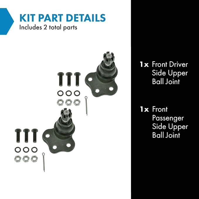 TRQ Front Upper Ball Joint Driver and Passenger Side Compatible with 1997-1999 Dodge Dakota 1998-1999 Dodge Durango
