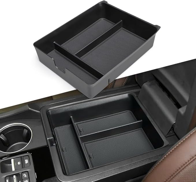 smabee 7PCS Center Console Organizers for Honda Pilot 2023 2024 2025 2026 Front & Rear Cup Holder Inserts + Front & Rear Armrest Storage Tray + Divider Storage Insert Accessories Interior Black