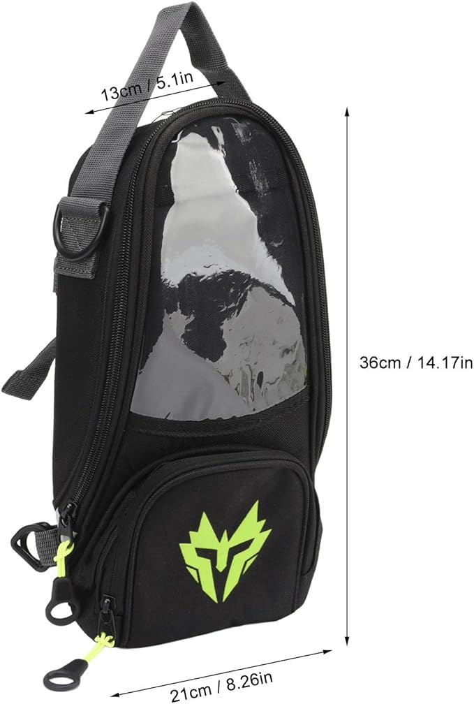 Tank Bag, Magnetic Tank Bag Oxford Fabric High Strength Fuel 4.5L Large Capacity Navigation Package Magnetic Atv for (Fluorescent Yellow)
