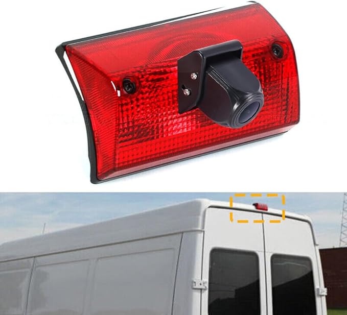 18mm HD Car Third Roof Top Mount Brake Light 3 Rear View Camera Parking safety assistant system, HD Night Vision Waterproof for Benz Freightliner Sprinter 2500 3500 1995-2006/Dodge Cargo Van 1995-2006