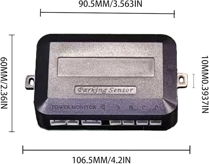 LCD Parking Sensor Kit - Displays Data on Original Screen, Easy Rear Installation, Compatible with All Camera Formats (AHD, CVBS), 18 Probe Colors to Match Any Vehicle（Yellow）