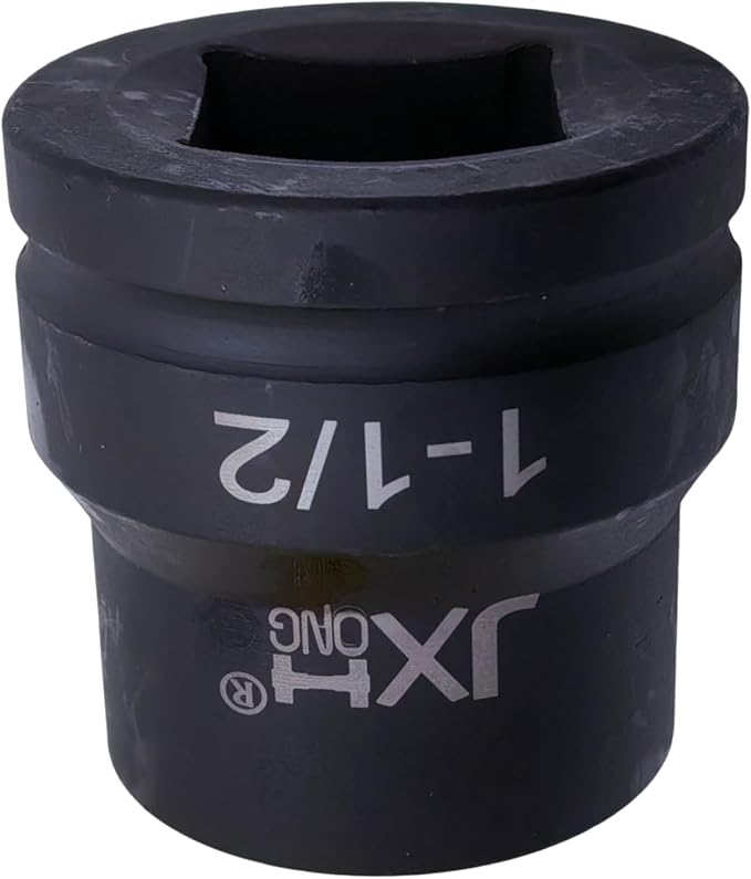 1-1/2" Drive Impact Socket, 6-Point, Heat Treated Cr-Mo Steel – Heavy Duty for Hydraulic Impact Wrench (1-1/2 ")