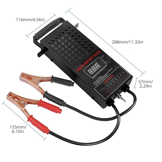6/8/12/14/16/24V Battery Load Tester Automotive Battery Analyzer Car Battery Tester Voltmeter Tester with LCD Display,Cable Clamps