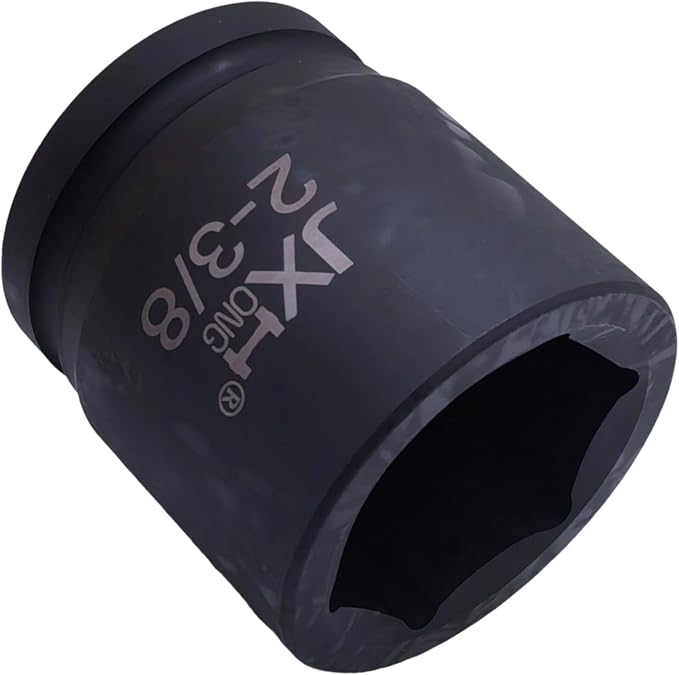 1-1/2" Drive Impact Socket, 6-Point, Heat Treated Cr-Mo Steel – Heavy Duty for Hydraulic Impact Wrench (2-3/8")
