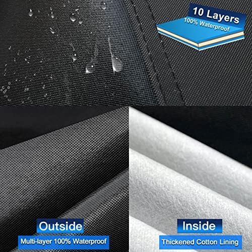 10 Layers Car Cover Custom Fit for Chevy Camaro(2009-2024),Waterproof All Weather for Automobiles, Outdoor Full Cover Sun UV Rain Protection with Cotton.Black