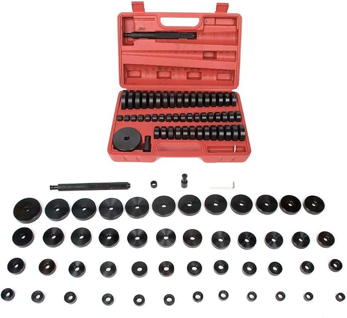 SCITOO 52-in-1 Custom Bushing Driver Tool Set,Transmission Wheel Axle Bearing Race Seal Installer Remover,Bush Removal Puller Bearing Press Tool Kit