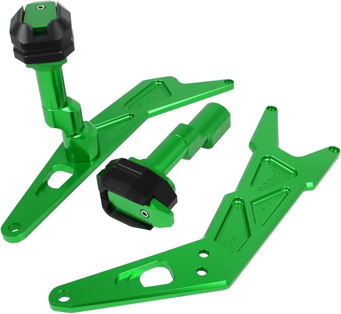 Compatible with Ninja 300 250 2013-2018 Frame Sliders CNC Aluminum Motorcycle Engine Guard Bodywork Fairing Falling Protection(Green)