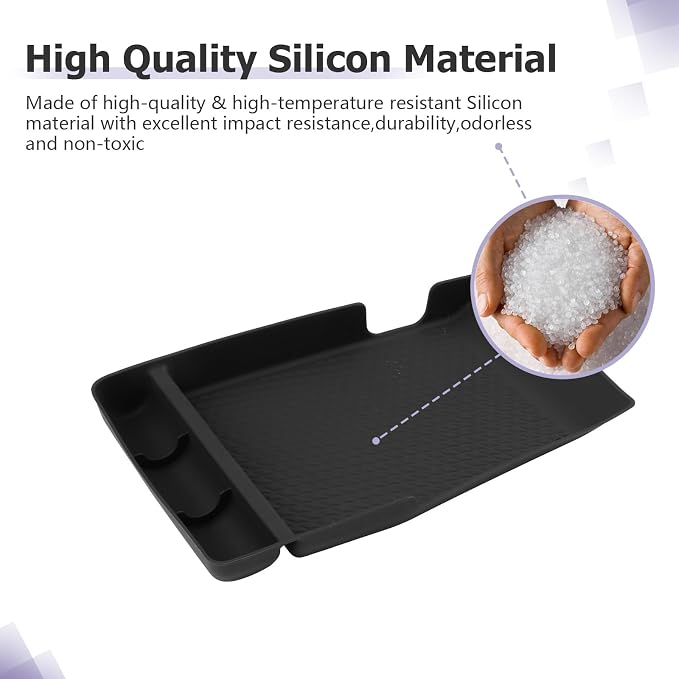 LUWU 2026 Lexus TX Under Wireless Charging Box Center Console Storage Tray Compatible with Lexus 2024 2025 2026 TX TX350/TX500h/TX500h+ Accessories Center Console Organizer Silicone Material