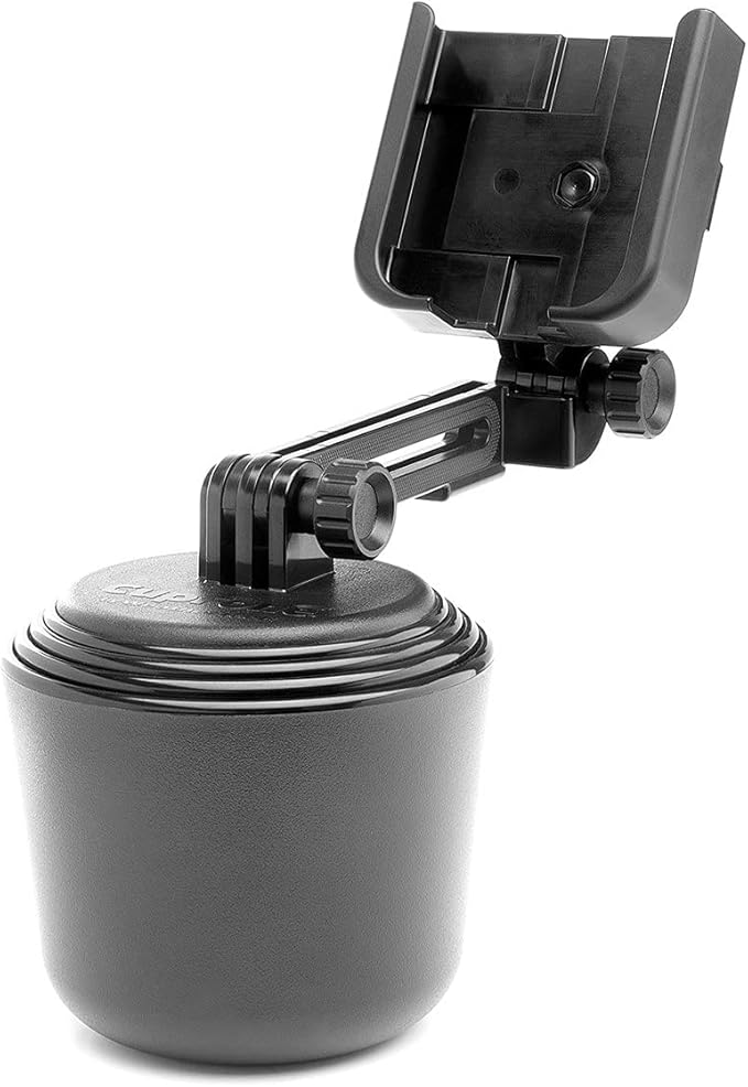 WeatherTech CupFone Two View with Extension – Adjustable, Universal Cup Holder Cell Phone Mount Car & Truck Accessory – Best Design for iPhone & Smartphone Charging – Forest Green Metal Knobs
