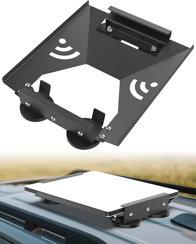 Starlink Mini Magnetic Car Roof Mount, Ultra-Secure 220 lbs Hold, Quick-Release & Low-Profile 1.7” Design, Scratch & Weather-Resistant, Perfect for Car, RV, Van, Truck & Boat Adventures -Black