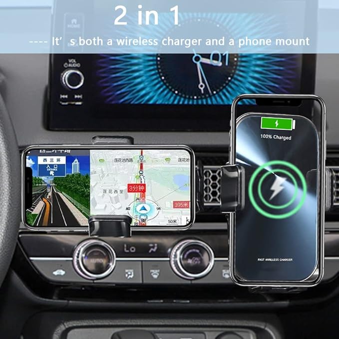 Car Phone Holder Fit for Audi A3 S3 RS3 8V 2020-2014,Phone Mount with 15W Fast Charging,Stand in Car Air Vent/Dashboard,Auto-Clamping Wireless Car Charger Custom for iPhone,Samsung,LG ect.