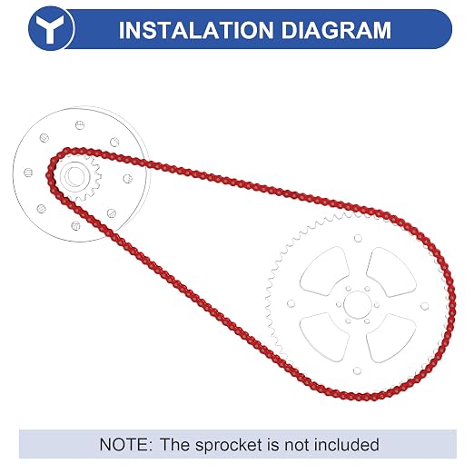 YOXUFA 420 Chain 132 Link Compatible with 125cc 110cc SSR Taotao Apollo Coolster Kazuma 50cc 70cc Pit Dirt Bike ATV 4 Wheel Go Kart Predator 212cc Coleman CT200U BT200X Baja MB165 Mini Bike Red Parts