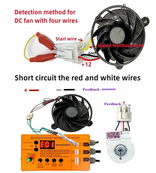 Multifunctional Refrigerator Compressor Tester, Refrigerator Inverter Compressor Pulse Solenoid Tester, DC Fan Damper Electric Valve Fault Detector
