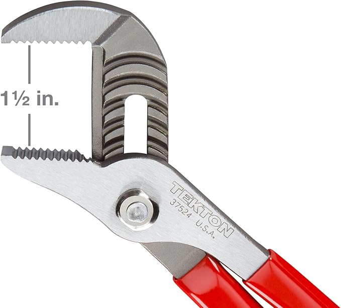 TEKTON 10 Inch Groove Joint Pliers (1-1/2 in. Jaw) | 37524 | Made in USA