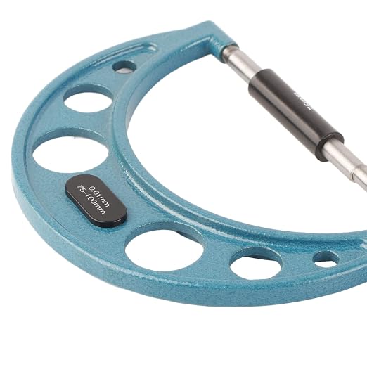 Walfront Outside Micrometer Measurement Tool Outer Diameter Micrometer Precision Micrometers Metric Thickness Measuring Instrument (75-100mm)