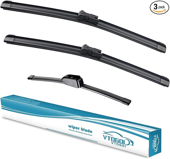 OEM Windshield Wiper Blades Replacement for Jaguar F-Pace 2018 2019 2020 2021 2022 Maserati Levante 2017-2022, All Weather Original Factory Quality Front & Rear Wipers Set 26"+18"+13" (Pack of 3)