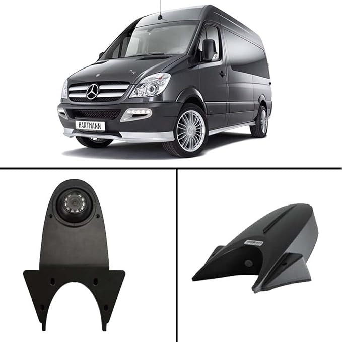 Universal Camera Car Top Mount Brake Lamp Light Rear View Reverse Parking Camera,replacement for Citroen Berlingo Jumper Jumpy Nemo Dacia Dokker Van Nissan Navara HD for all RV models (Black Camera)