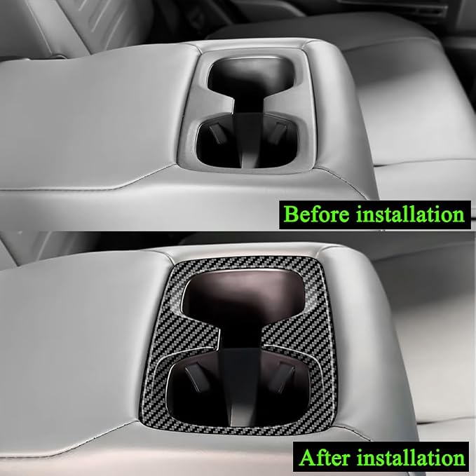 Front Rear Holder Decors for Toyota 4Runner 2025 2026 Interior Accessories Dashboard Cover Center Consoles ABS Trim Carbon Fiber