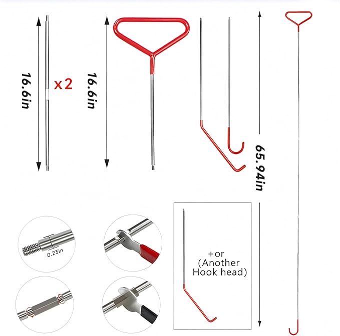 25 PCS Professional Car Tool Kit,66 Inch Stainless Steel Repair Tools